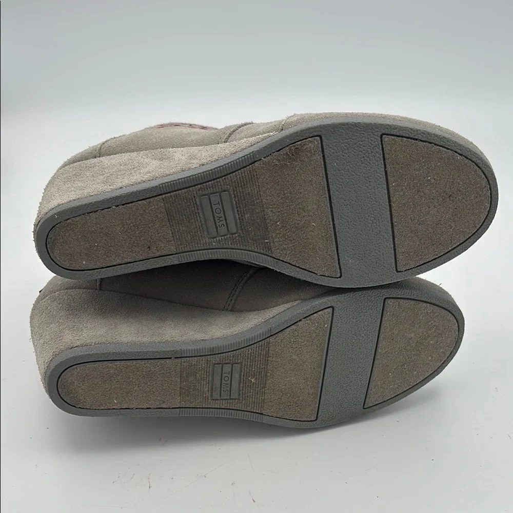 TOMS Kala Lace Up Wedge Ankle‎ Boots Size 8-1/2